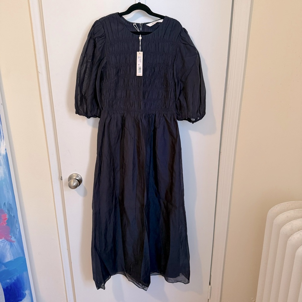 NWT Rebecca Taylor Smocked Bodice Dress size L